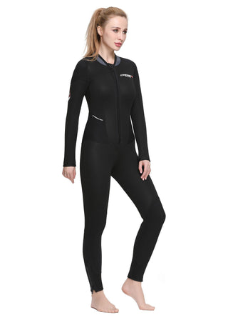 Cressi Endurance women's 5mm one-piece wetsuit.