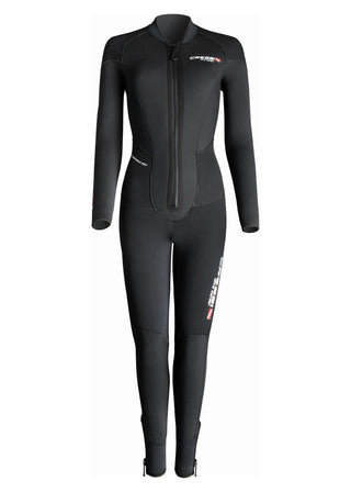 Cressi Endurance women's 5mm one-piece wetsuit.